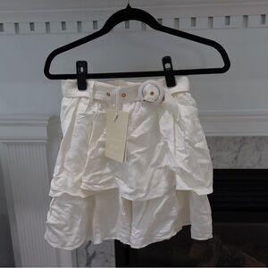 Sabo skirt, white mini skirt, new with tags